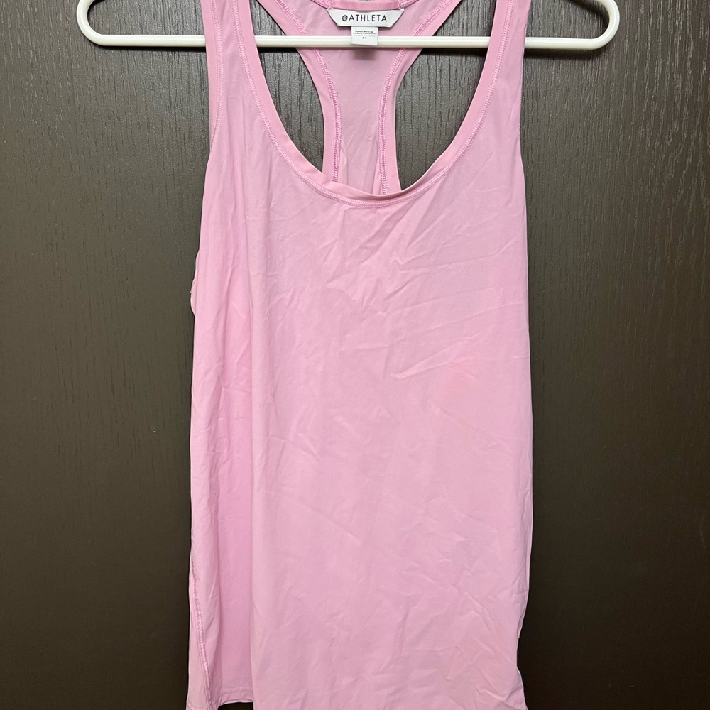 Athleta Light Pink Racerback Tank Top